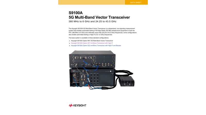 S9100A 5G Multi-Band Vector Transceiver